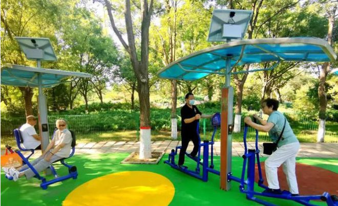 助力米乐m6创城丨新型智能健身器材亮相廊坊市区四大公园(图3)